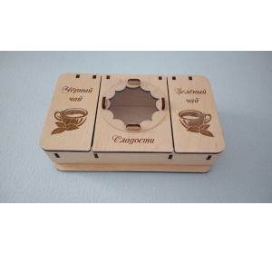 Бесплатный макет для лазерной резки Коробка под чай